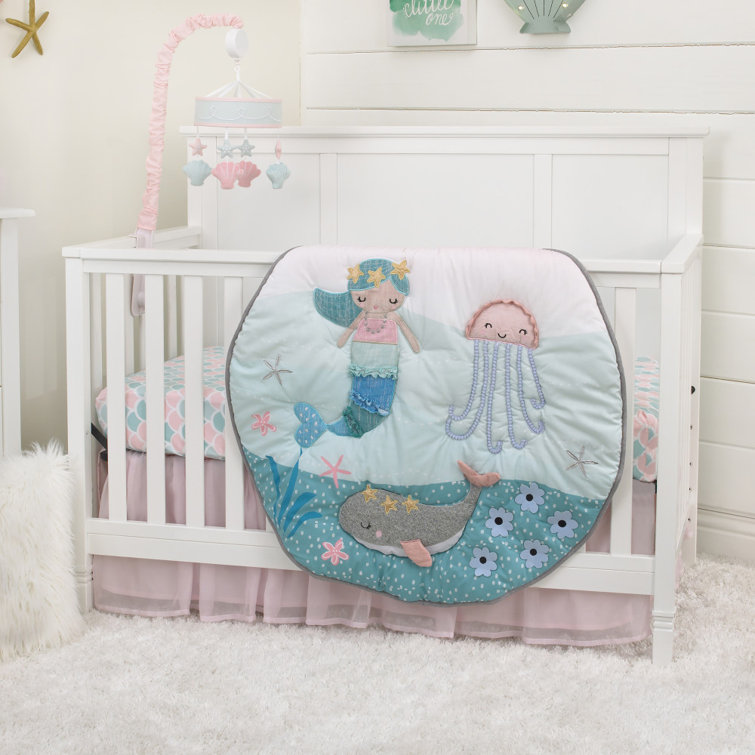 Teal crib bedding set sale